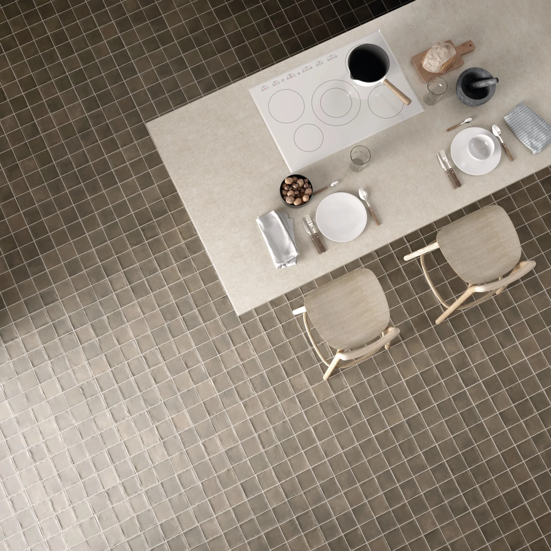 Equipe Argile Cacao Matt - 10x10 cm R10 B | 8 mm