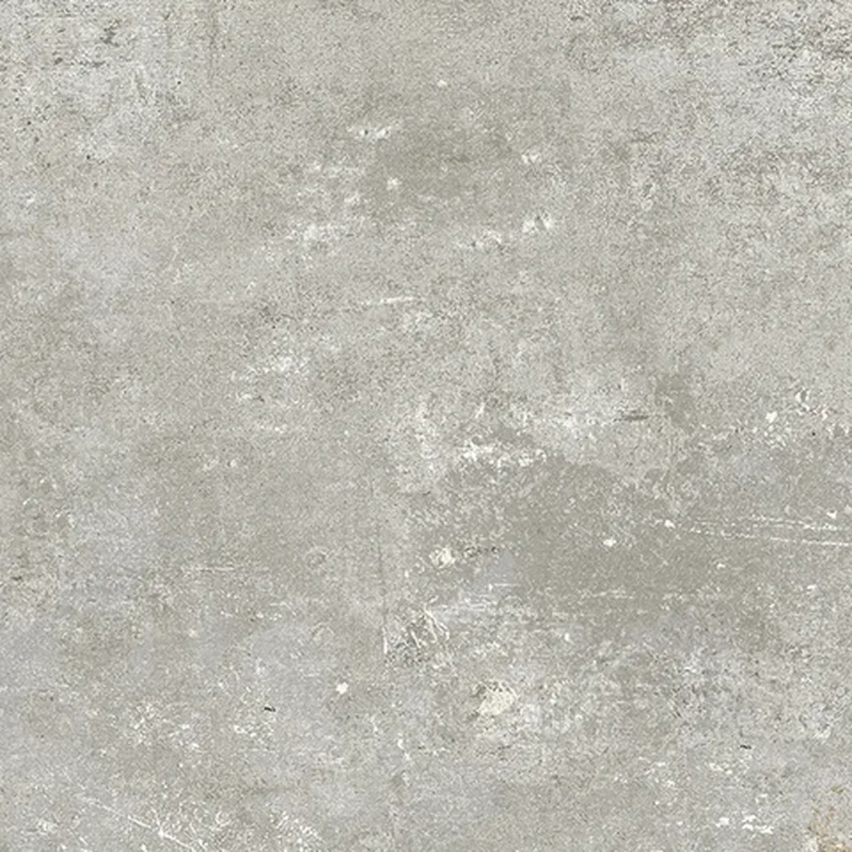 Nahaufnahme der hellgrauen Oberfläche mit ockerfarbenen und rostbraunen Einsprengseln, Format 60×120 cm.