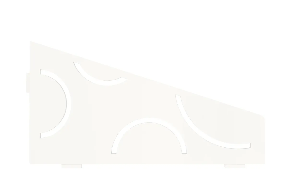 Schlüter Shelf E Curve Brilliantweiß matt - 154x295 mm | Viereckig