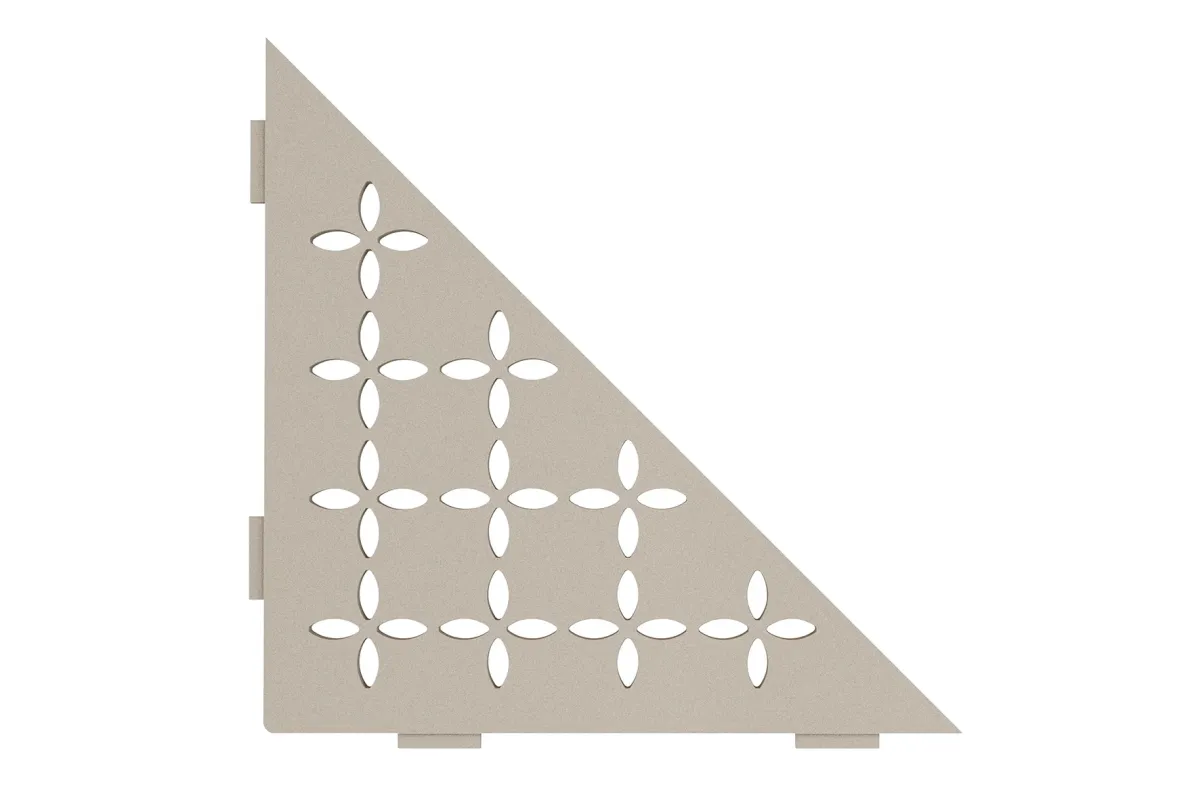 Schlüter Shelf E Floral creme - 210x210 mm | Dreieckig 