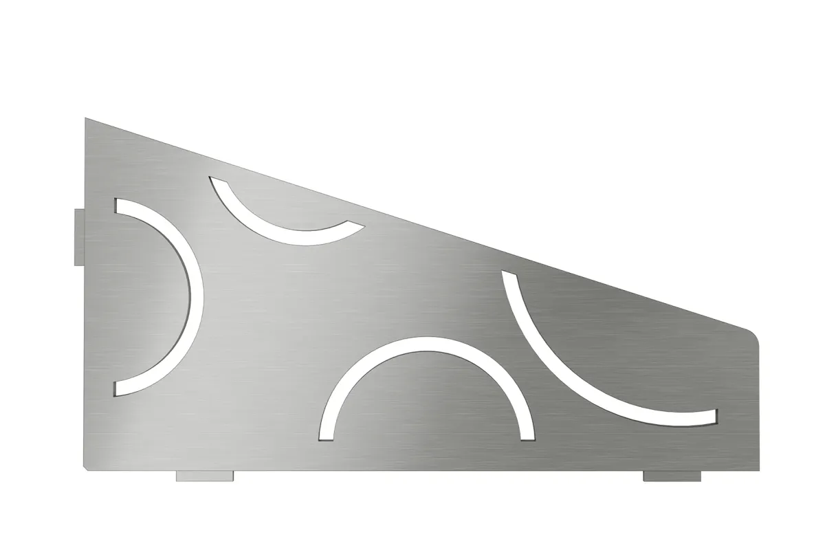 Schlüter Shelf E Curve Edelstahl gebürstet - 154x295 mm | Viereckig