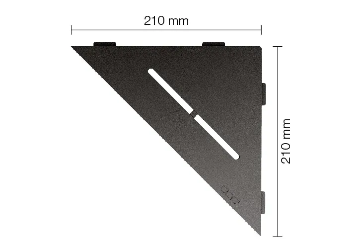 Schlüter Shelf Duschablage Pure Dunkelanthrazit - 21x21 cm | Dreieckig