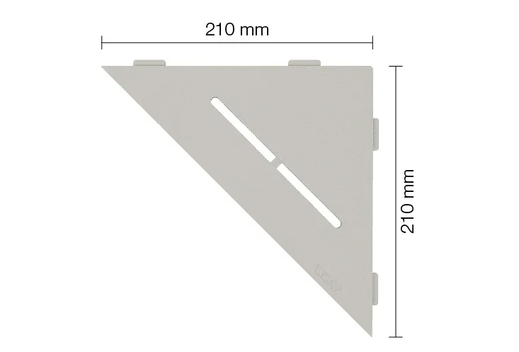 Schlüter Shelf Duschablage Pure Beigegrau - 21x21 cm | Dreieckig