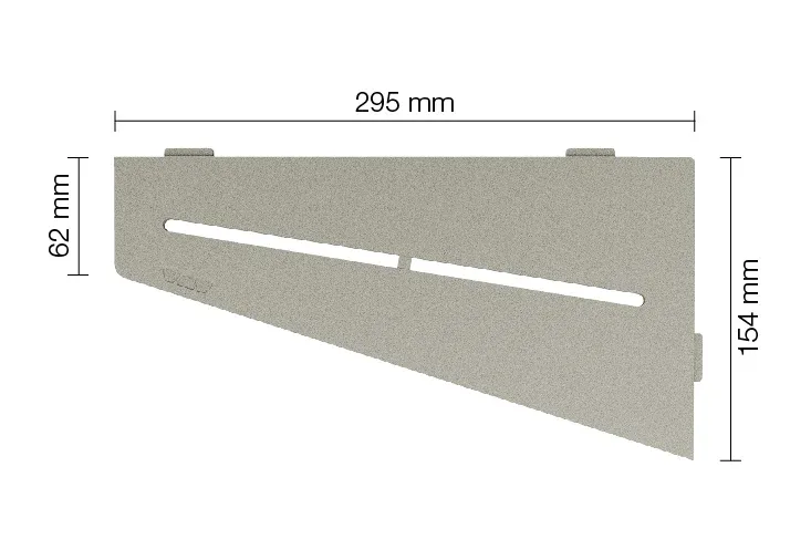 Schlüter Shelf Duschablage Pure Steingrau - 29,5x15,4 cm | Viereckig