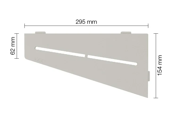Schlüter Shelf Duschablage Pure Beigegrau - 29,5x15,4 cm | Viereckig
