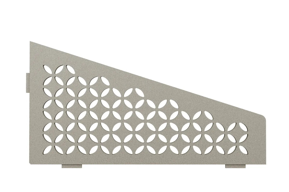 Schlüter Shelf E Floral Steingrau - 154x295 mm | Viereckig