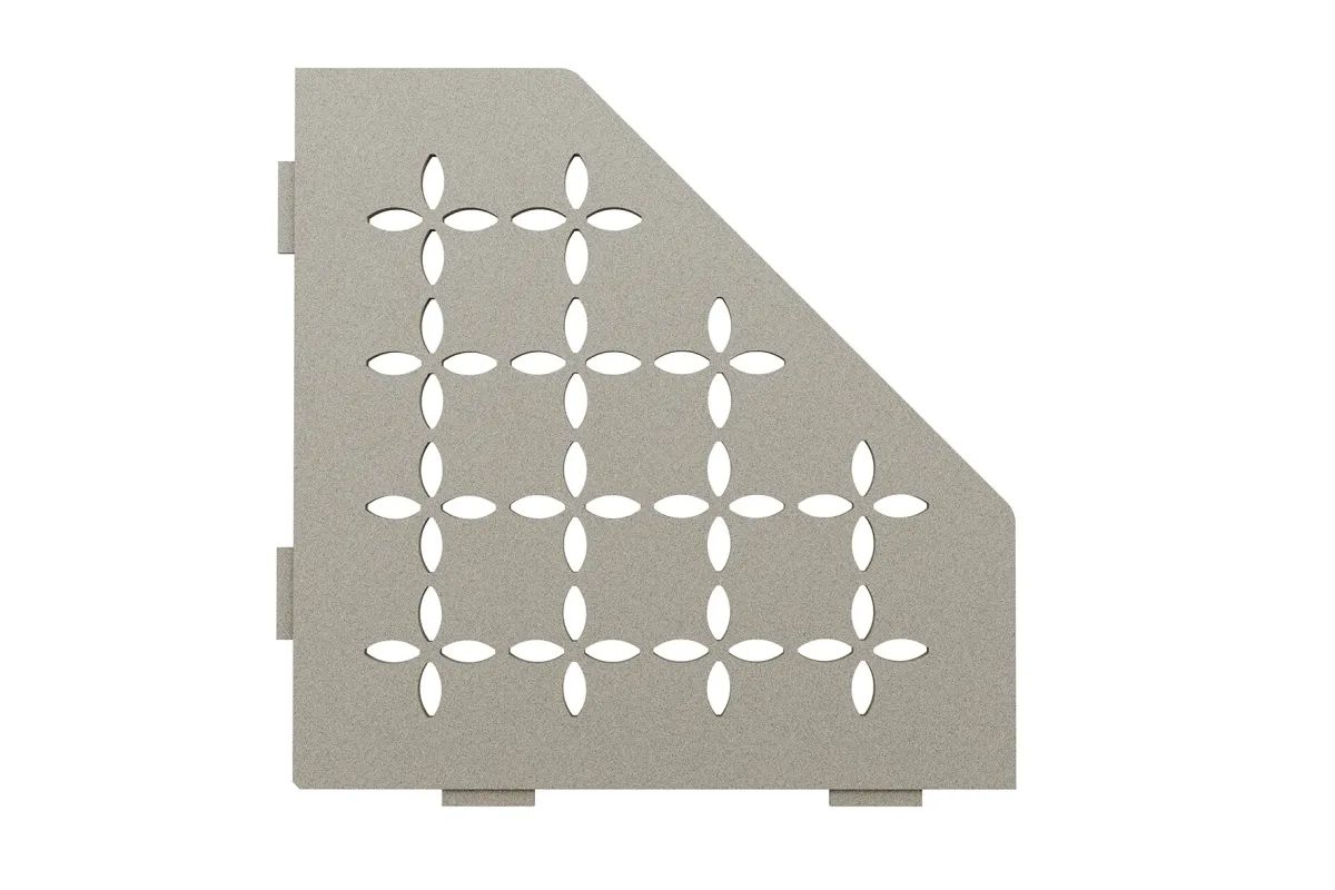 Schlüter Shelf E Floral Steingrau - 195x195 mm | Fünfeckig