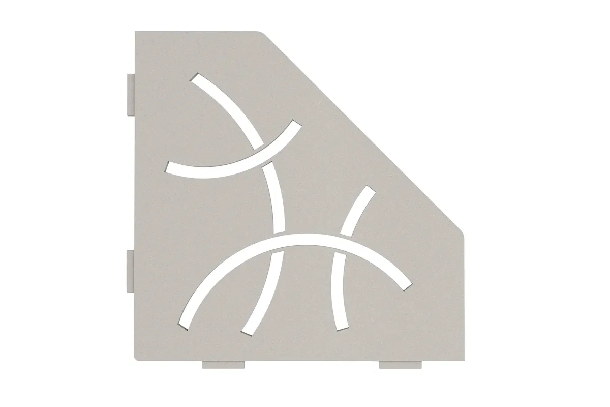 Schlüter Shelf E Curve beigegrau - 195x195 mm | Fünfeckig