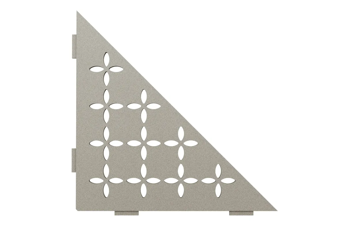 Schlüter Shelf E Floral Steingrau - 210x210 mm | Dreieckig