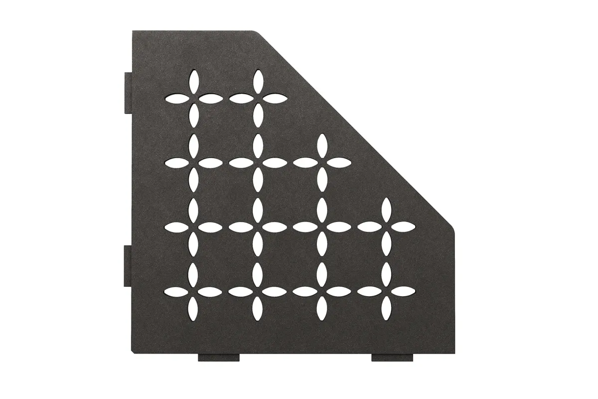 Schlüter Shelf E Floral dunkelanthrazit - 195x195 mm | Fünfeckig 