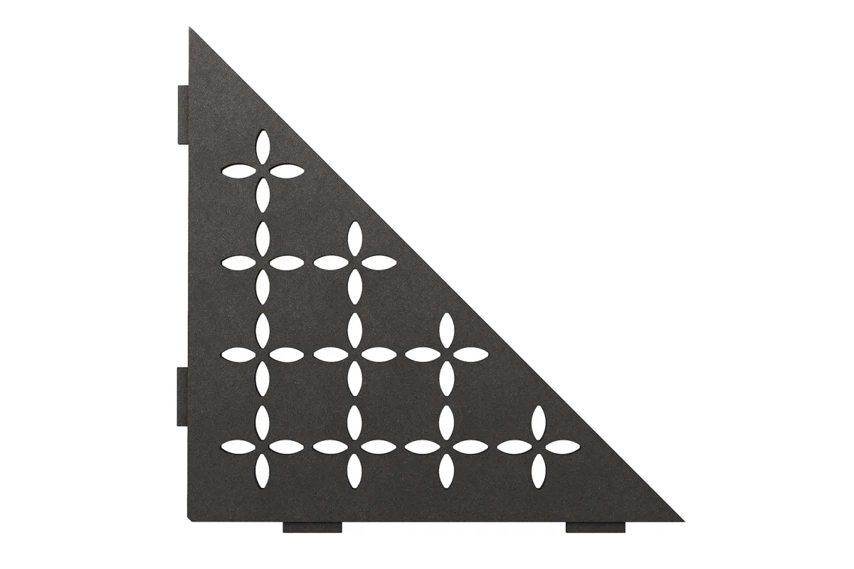 Schlüter Shelf E Floral dunkelanthrazit - 210x210 mm | Dreieckig 