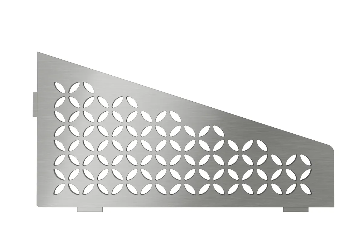 Schlüter Shelf E Floral Edelstahl gebürstet - 154x295 mm | Viereckig 