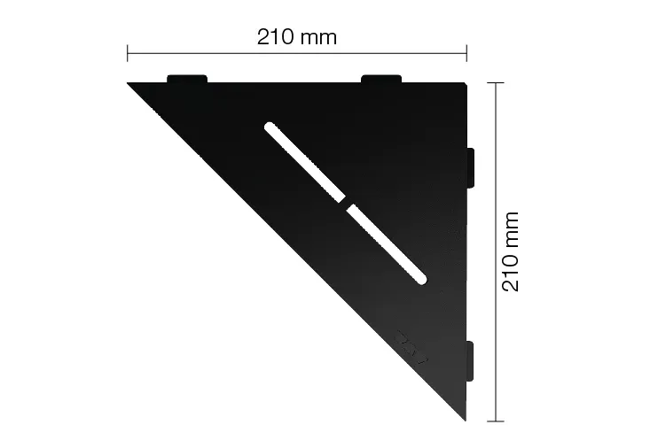 Schlüter Shelf Duschablage Pure Graphitschwarz - 21x21 cm | Dreieckig