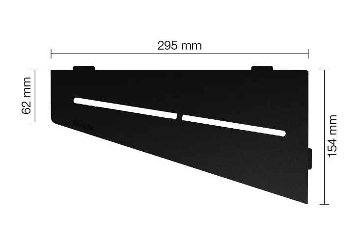 Schlüter Shelf Duschablage Pure Graphitschwarz - 29,5x15,4 cm | Viereckig