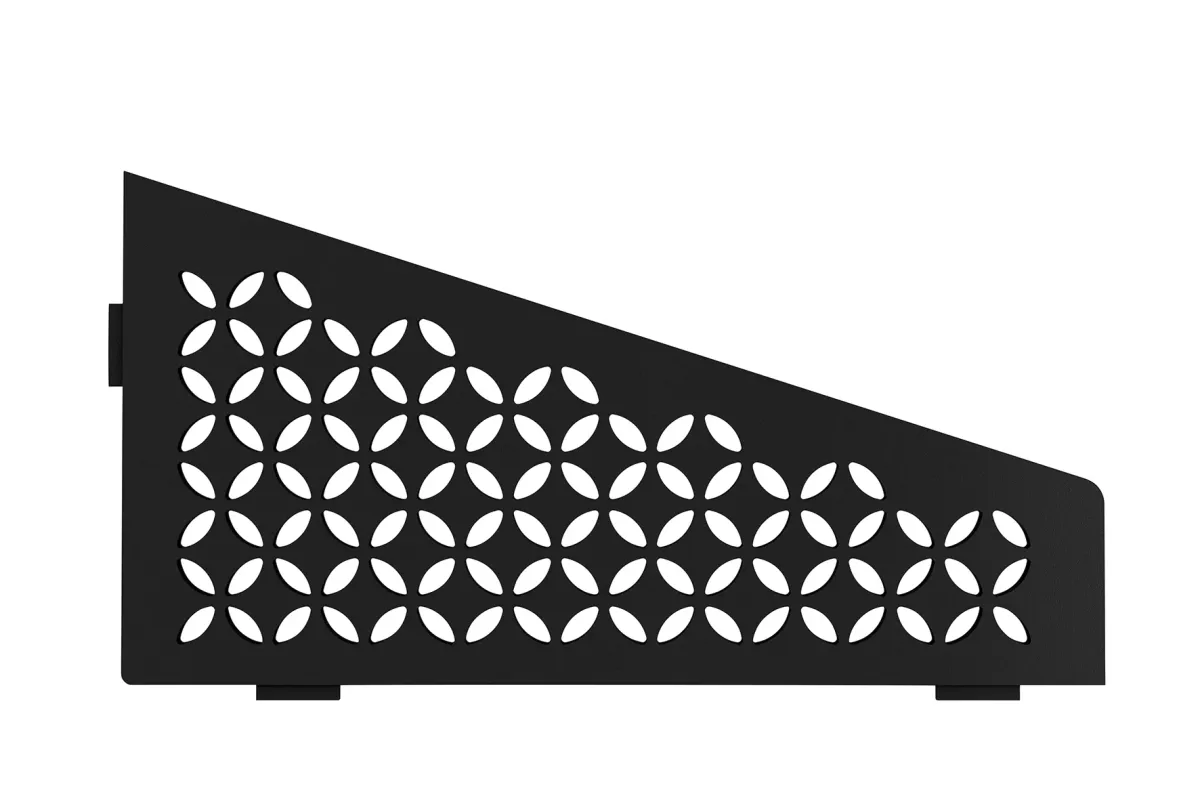 Schlüter Shelf E Floral Graphitschwarz matt - 154x295 mm | Viereckig 