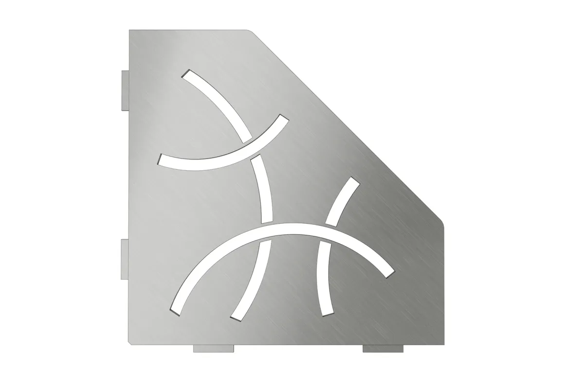 Schlüter Shelf E Curve Edelstahl gebürstet -195x195 mm | Fünfeckig 