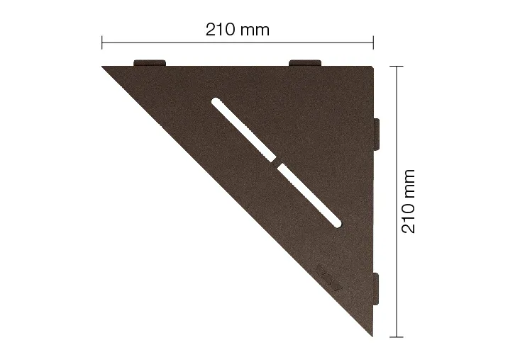 Schlüter Shelf Duschablage Pure Bronze - 21x21 cm | Dreieckig
