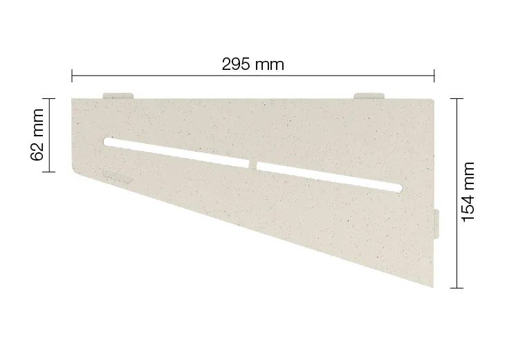 Schlüter Shelf Duschablage Pure Elfenbein - 29,5x15,4 cm | Viereckig