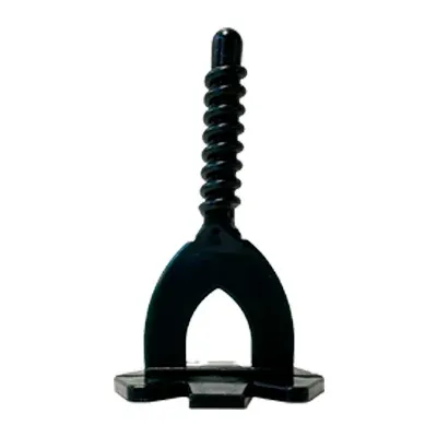 2Quadrat Gewindelasche schwarz - 1,5 mm