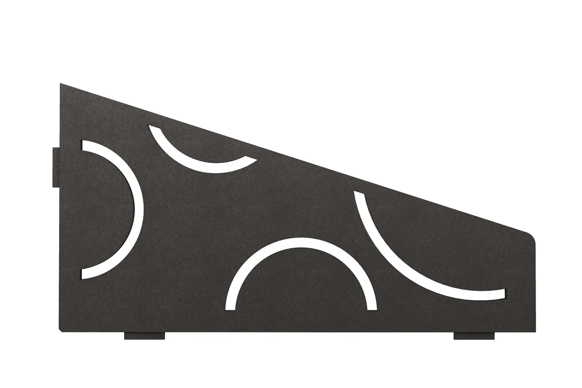 Schlüter Shelf E Curve Dunkelanthrazit - 154x295 mm | Viereckig