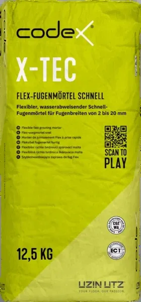 Codex X-TEC schneller Flex-Fugenmörtel - 12,5 KG beton