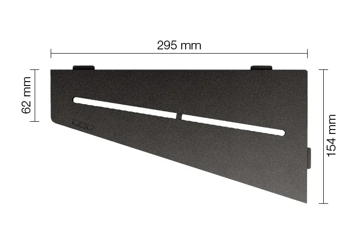 Schlüter Shelf Duschablage Pure Dunkelanthrazit - 29,5x15,4 cm | Viereckig