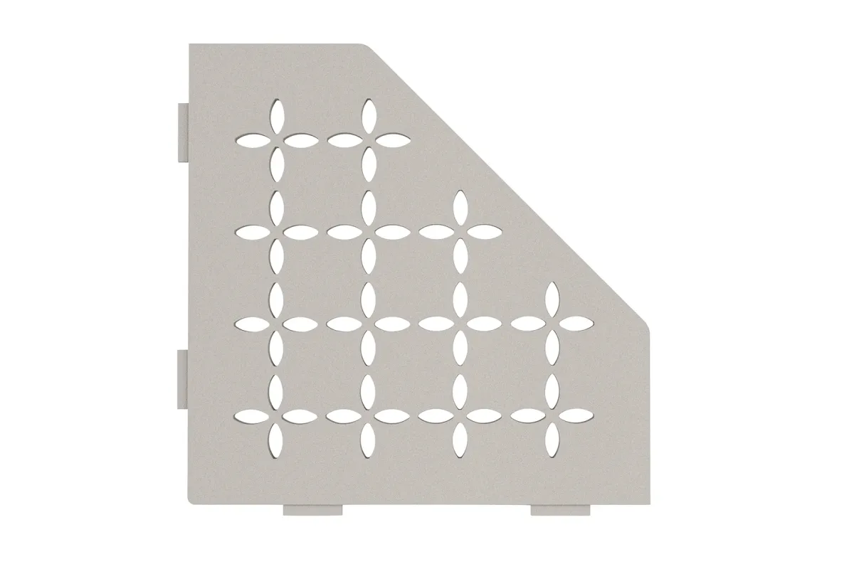Schlüter Shelf E Floral beigegrau - 195x195 mm | Fünfeckig