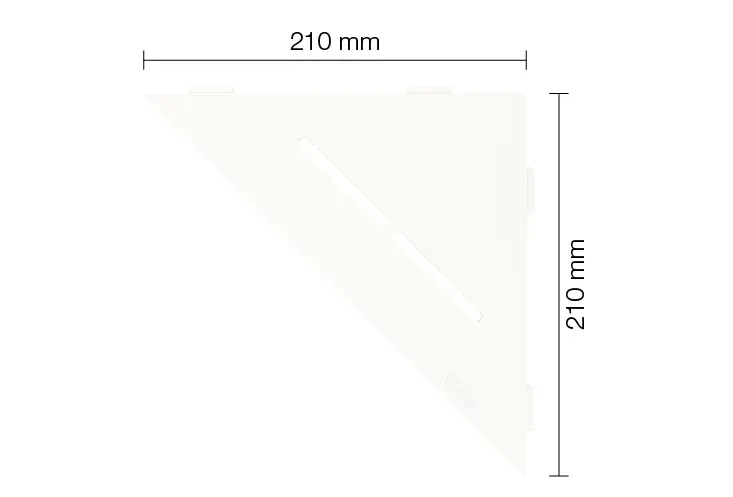 Schlüter Shelf Duschablage Pure Brillantweiß - 21x21 cm | Dreieckig