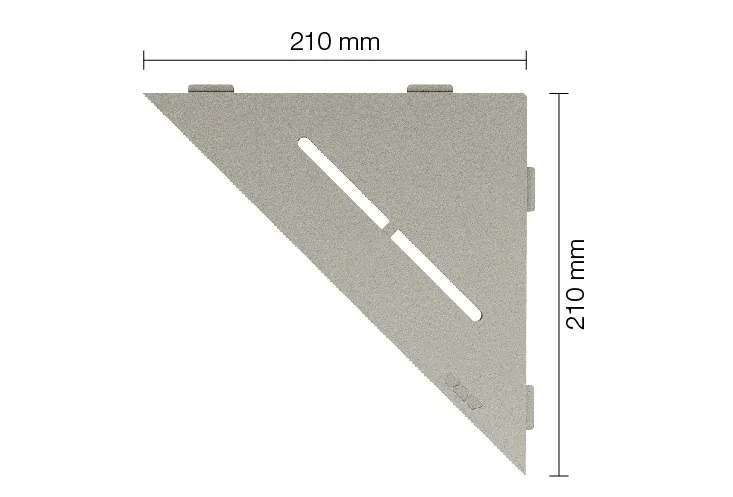 Schlüter Shelf Duschablage Pure Steingrau - 21x21 cm | Dreieckig